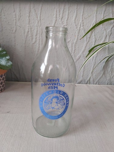 Old glass milk - old, bottle