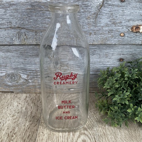 Vecchia bottiglia latte rugby