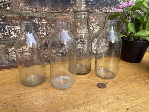 Vintage old glass milk - milk, bottles